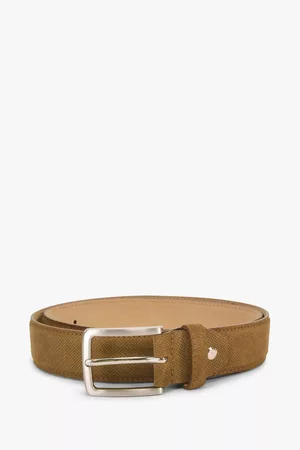 Michaelis Heren Riemen - Lichtbruine lederen riem, Heren, Merk: , Maat: 85