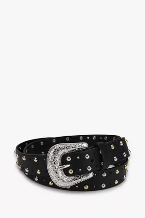 Liberty Island Dames Riemen - Zwarte riem met studs, Dames, Merk: , Maat: 85