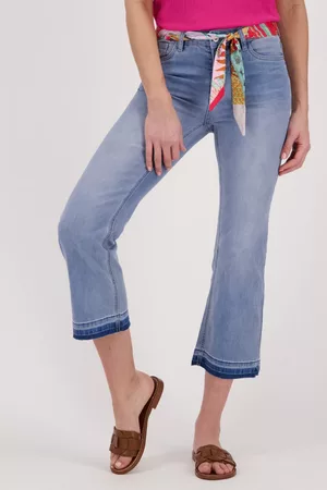 Geisha Dames Straight - Lichtblauwe jeans met 7/8 lengte - straight fit, Dames, Merk: , Maat: 36