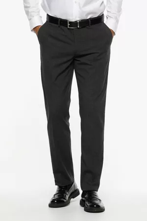 Dansaert Black Heren Broeken voor pakken - Antraciet geruite kostuumbroek - regular fit, Heren, Merk: , Maat: 40
