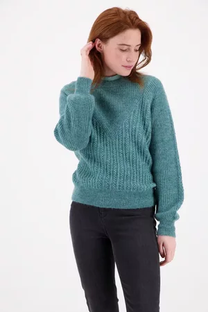 Libelle Dames Pullovers - Groene trui met details in ajour, Dames, Merk: , Maat: S
