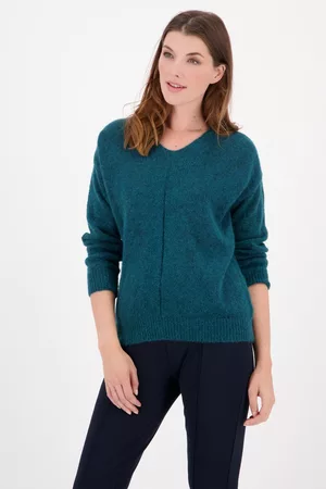 DIANE LAURY Dames Pullovers - Petrolgroene trui met wol en mohair, Dames, Merk: , Maat: 1
