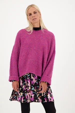 JDY Dames Fleece truien - Zachte roze gemêleerde trui, Dames, Merk: , Maat: XS