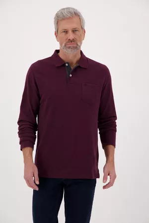 Dansaert Blue Heren Poloshirts - Bordeaux polo met lange mouwen, Heren, Merk: , Maat: S