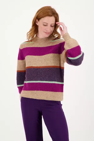Libelle Dames Gebreide truien - Gebreide trui met kleurrijke strepen, Dames, Merk: , Maat: S
