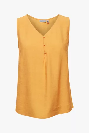 FRANSA Dames Blouses - Lichtoranje blouse zonder mouwen, Dames, Merk: , Maat: 42