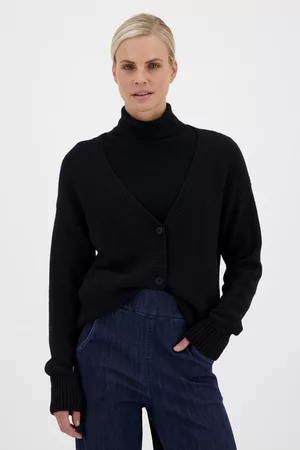 Geisha Dames Cardigans - Zwarte cardigan met V-hals, Dames, Merk: , Maat: S