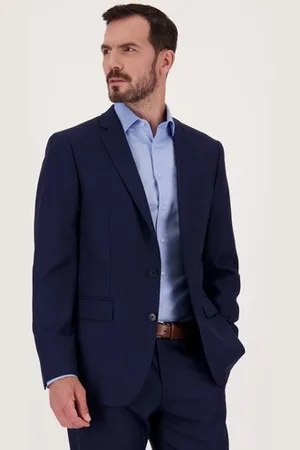 Dansaert Black Blauwe kostuumvest - Rick - Regular fit