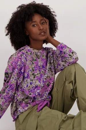 LOUISE Trui met tie-dye motief
