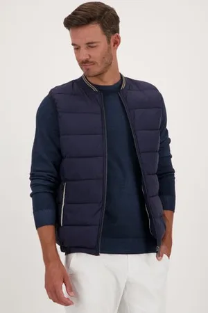 Upper East Donkerblauwe gewatteerde bodywarmer