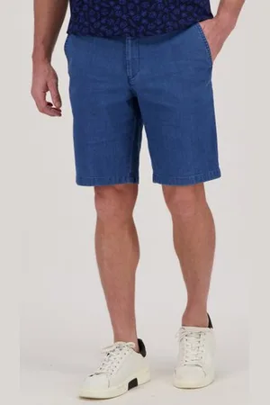 Dansaert Blue Mediumblauwe denim bermuda
