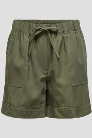 JDY Kaki short met elastische taillle