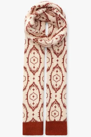 Liberty Island Roodbruin-beige sjaal met wol