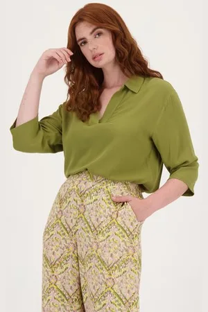 Liberty Island Fijne kaki blouse