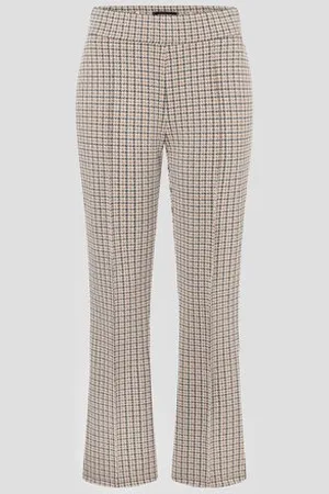 More & More Broek met pied-de-poule motief