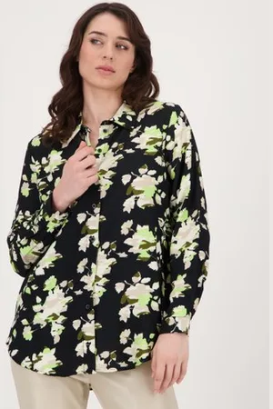JDY Zwarte blouse met bloemenprint
