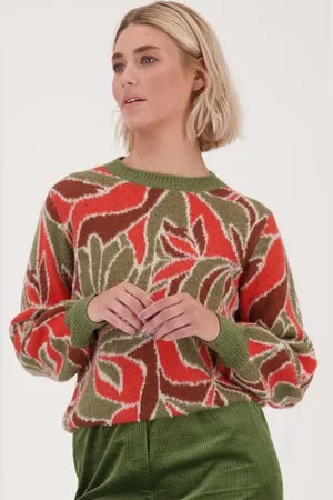 Libelle Zachte trui met -groene print