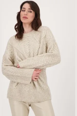 JDY Lichtbeige kabeltrui