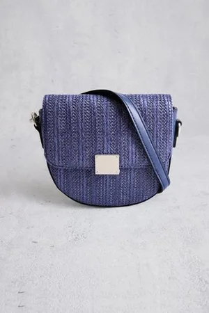 Liberty Island Donkerblauw geweven schoudertas