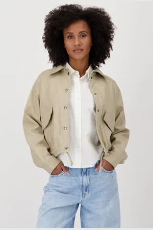 JDY Bomber jacket in leather look