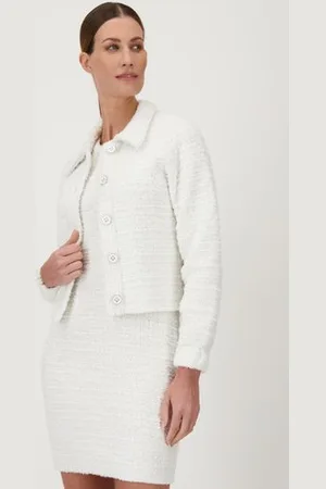 D Auvry Ecru vestje in bouclé