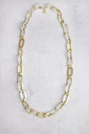 Liberty Island Ecru-bruine schakelketting