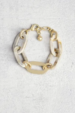 Liberty Island Ecru-bruine schakelarmband