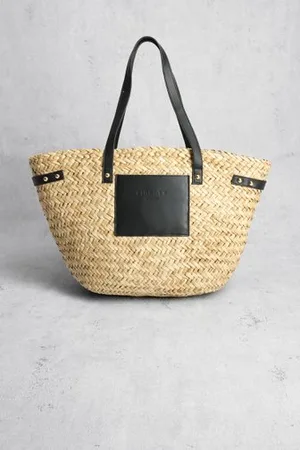 Liberty Island Beige geweven handtas
