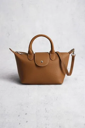Liberty Island Bruine handtas met leather look