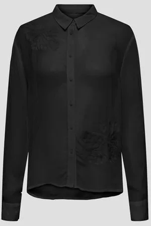 JDY Zwarte blouse met boorduursel