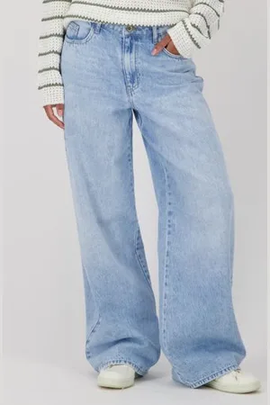 JDY Wijde lichtblauwe jeans