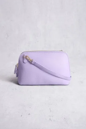 Liberty Island Paarse schoudertas met lederlook