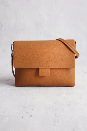 Liberty Island Cognac-bruine handtas met lederlook