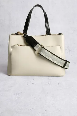 Liberty Island Ecru handtas met brede schouderriem