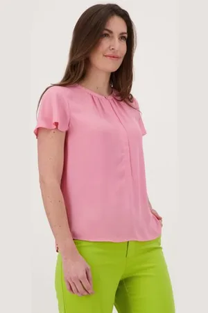 Claude Arielle Fijne blouse met korte mouwen