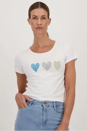 More & More T-shirt met hartjesprint