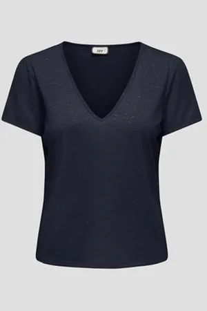 JDY Donkerblauw T-shirt met glitters