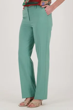 Claude Arielle Turquoise geklede broek