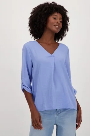 JDY Fijne blauwe blouse