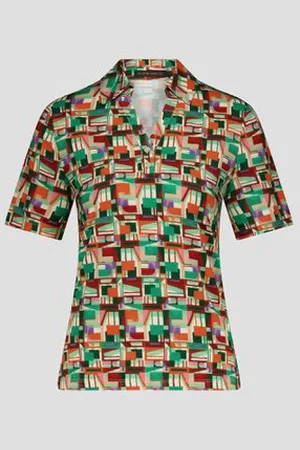 Claude Arielle Polo met fijne grafische print