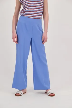 Libelle Blauwe wijde broek - 7/8 lengte