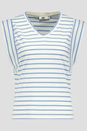 LOUISE Gestreept T-shirt zonder mouwen