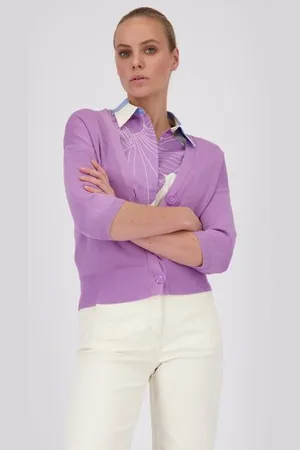 D Auvry Lila cardigan met korte mouwen