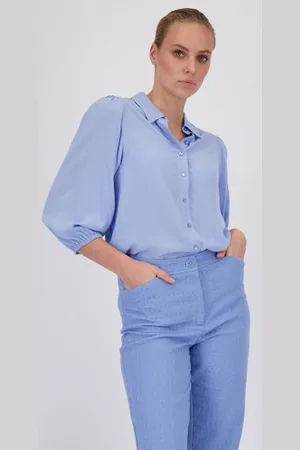 D Auvry Lichtblauwe blouse