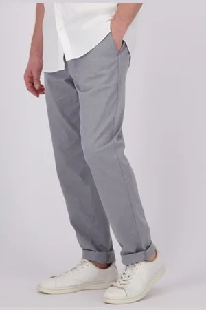 Dansaert Blue Grijs-blauwe chino met elastische tailleband
