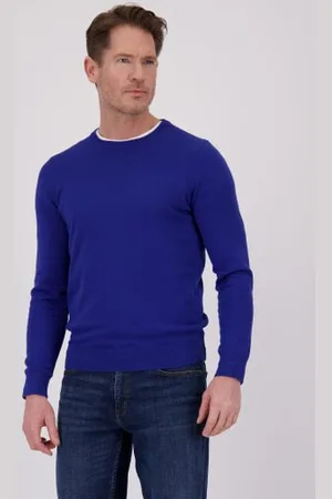 Dansaert Blue Blauwe trui met ronde hals