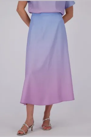 D Auvry Lila dégradé maxi-rok