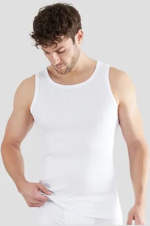 TOM TAILOR Witte geribde tanktop - Set van 2
