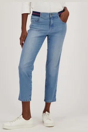 Angels Blauwe jeans met elastische taile - 7/8 lengte