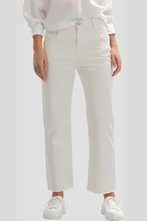 Opus Ecru jeans - Wide leg fit